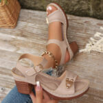 ELARA™ | Sandales femme grande taille : talon large et confort estival - Image 9