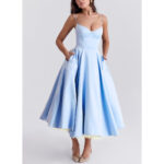 Laura™ | Robe Midi Satinée avec Décolleté en Cœur - Élégance et Confort - Image 6