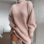 Élise | Robe-Pull Longue Col Roulé pour un Hiver Confortable et Stylé - Image 7