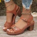 ELARA™ | Sandales femme grande taille : talon large et confort estival - Image 5