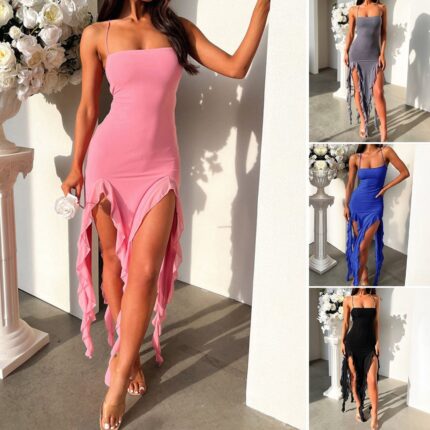 Irys™ | Robe Moulante à Volants - Élégance et Confort Assurés