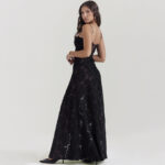 Katy™ | Robe Satinée à Dos Lacé - Élégance Romantique et Confort Luxueux - Image 5