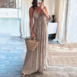 Capucine™ | Robe Bohème Chic avec Dos Nu et Plis Élégants - Image 5