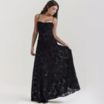 Katy™ | Robe Satinée à Dos Lacé - Élégance Romantique et Confort Luxueux - Image 3