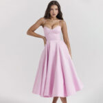 Laura™ | Robe Midi Satinée avec Décolleté en Cœur - Élégance et Confort - Image 5